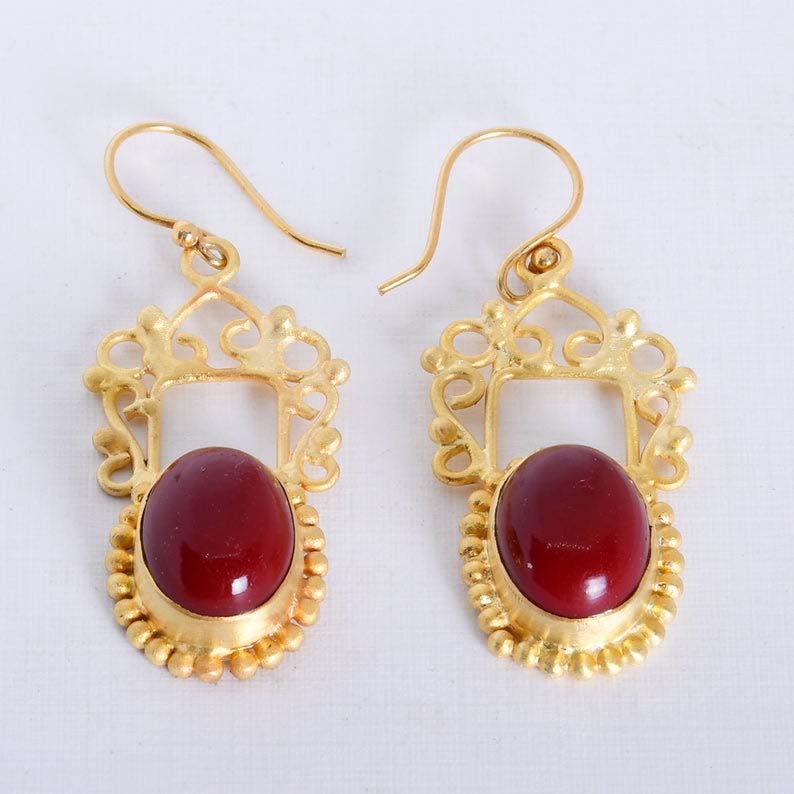 Red Coral Designer Earrings at Rs 643/pair | लाल कोरल बालियां in Jaipur |  ID: 26445721897