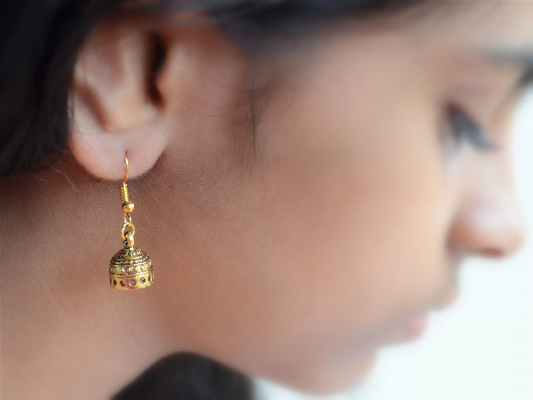 Buy Elegant White Stone Gold Earring Design One Gram Gold Bali Earrings for  School Girls