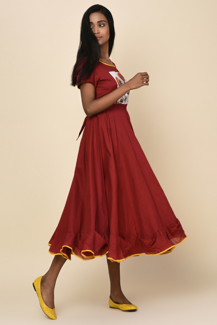 INFITROB Women Sheath Maroon Dress - Buy INFITROB Women Sheath Maroon Dress  Online at Best Prices in India | Flipkart.com