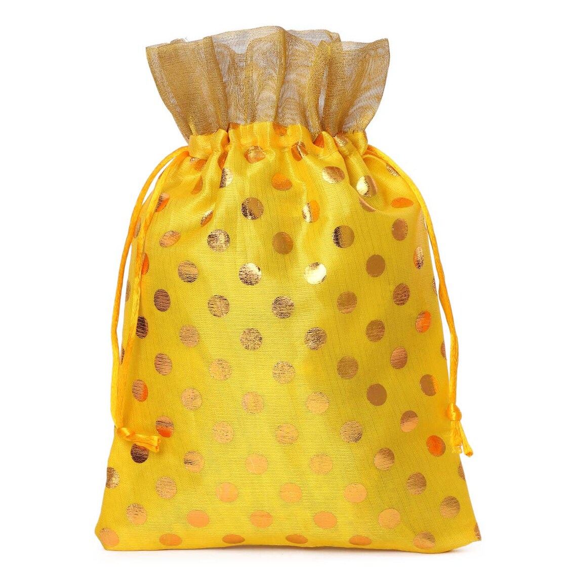 Assorted Colors Pack of 5 Polka Dot Potli Women Ethnic Potli Bag 500gms ...