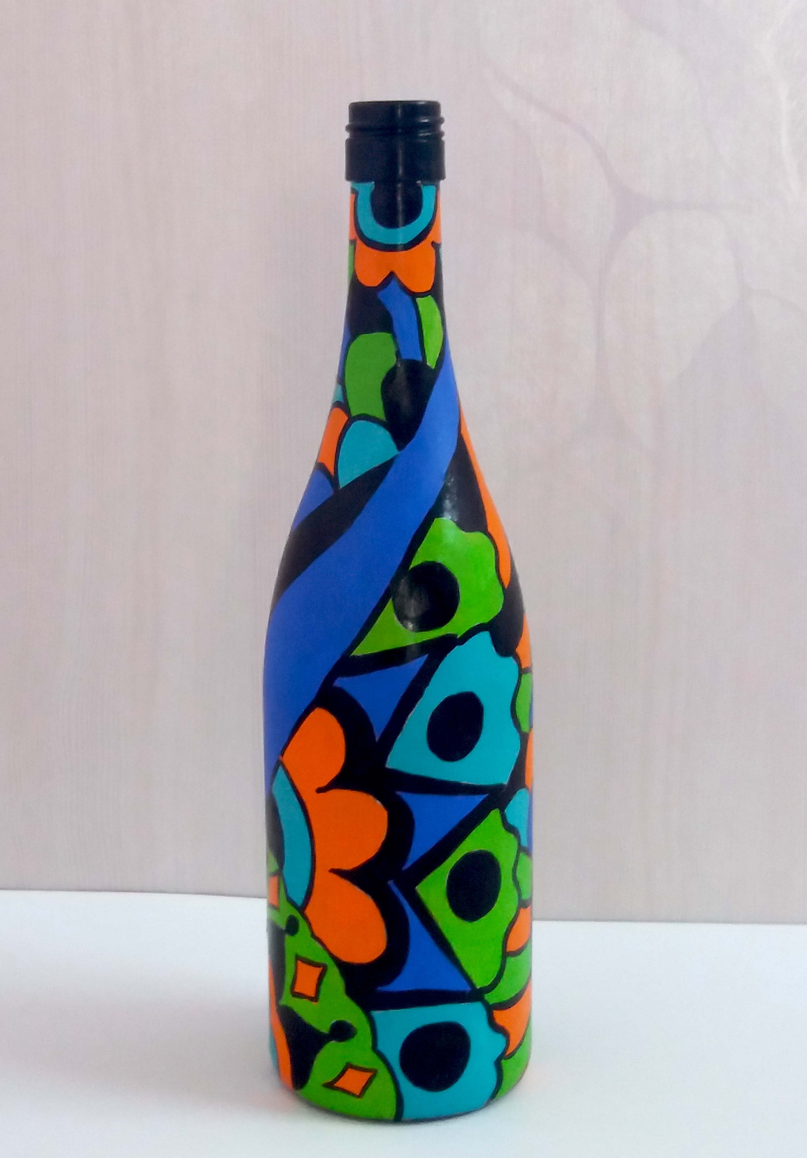 Hand Painted Recycled Bottle Vases Set Of 3 Vases Décor Home Décor World Art Community