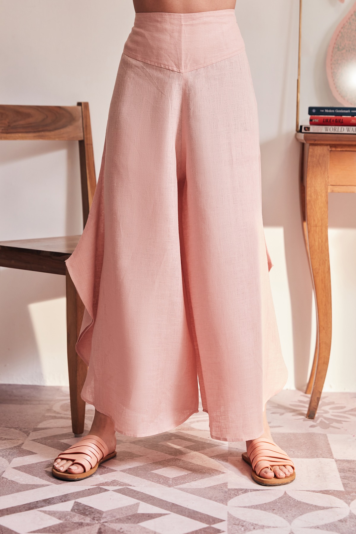 Together Women's Peach Linen/Cotton Pants, Lined, Side Zipper Closure -  Size 10 | eBay