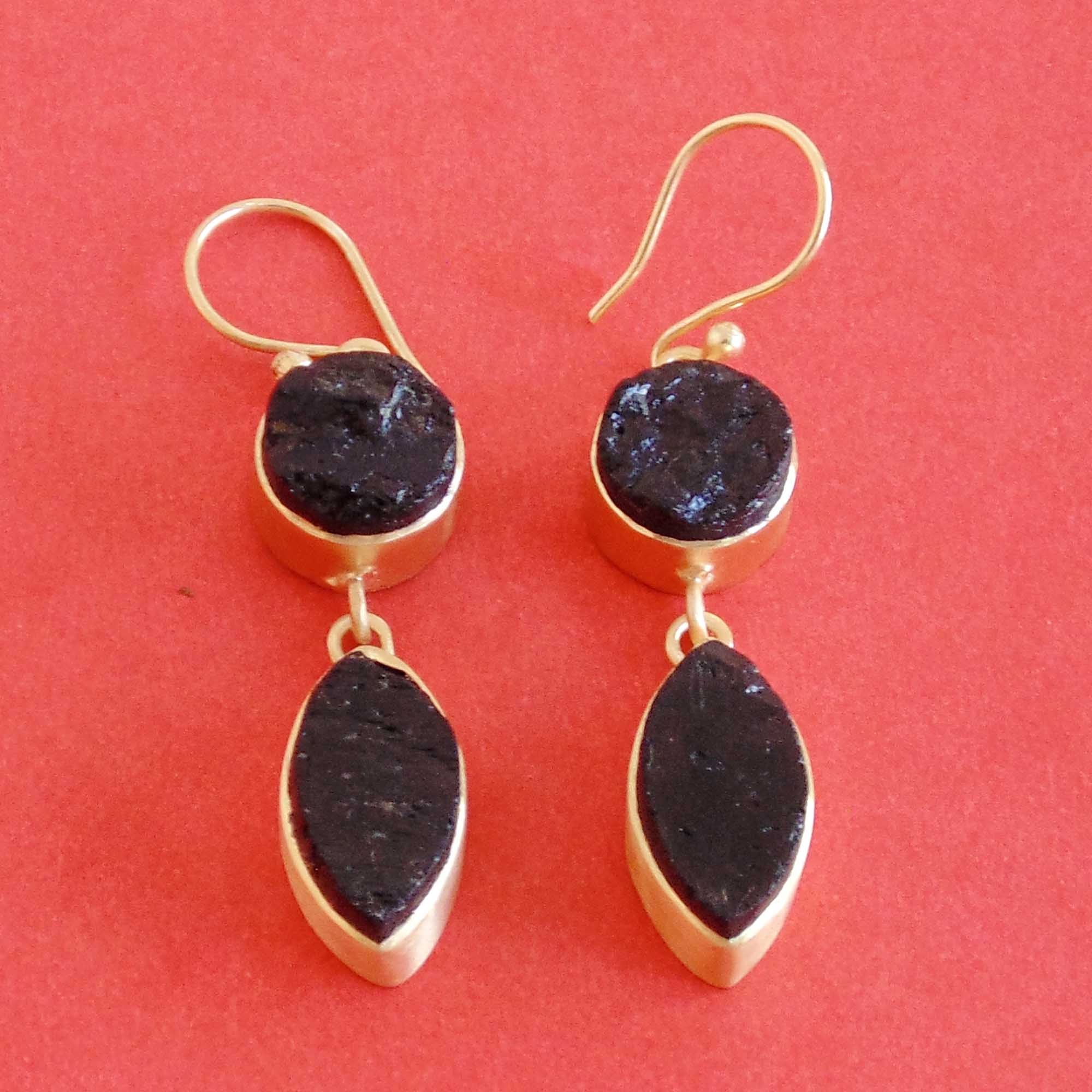 Natural Stone Drop Earrings – devyanimehrotra.com