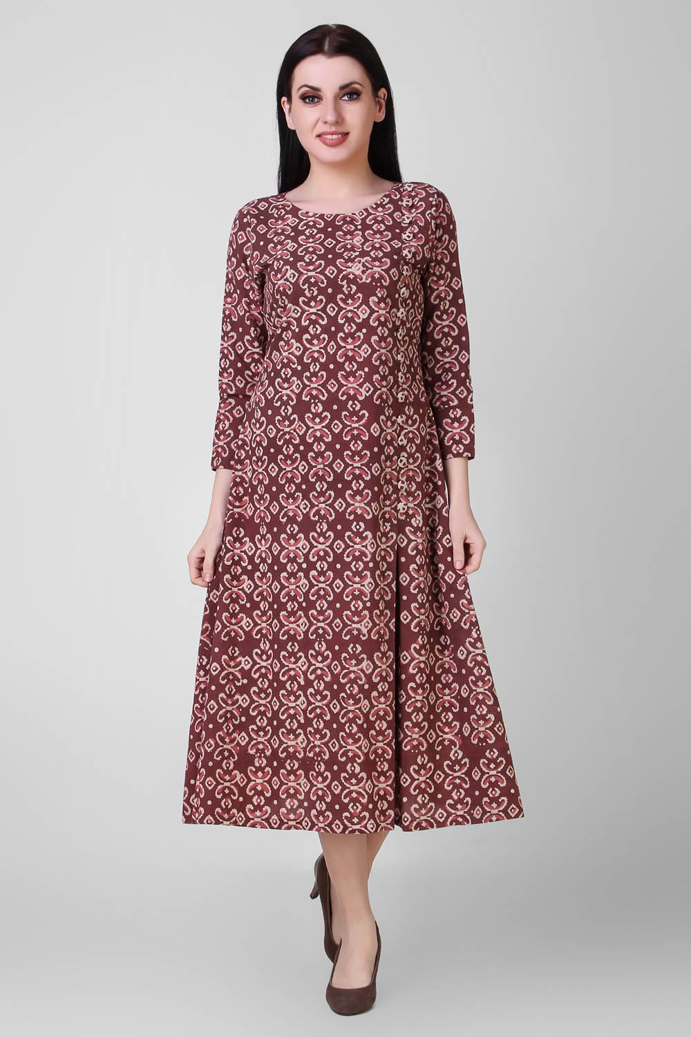 Dabu Side Pleated Dress - Dresses Women Apparel | World Art Community