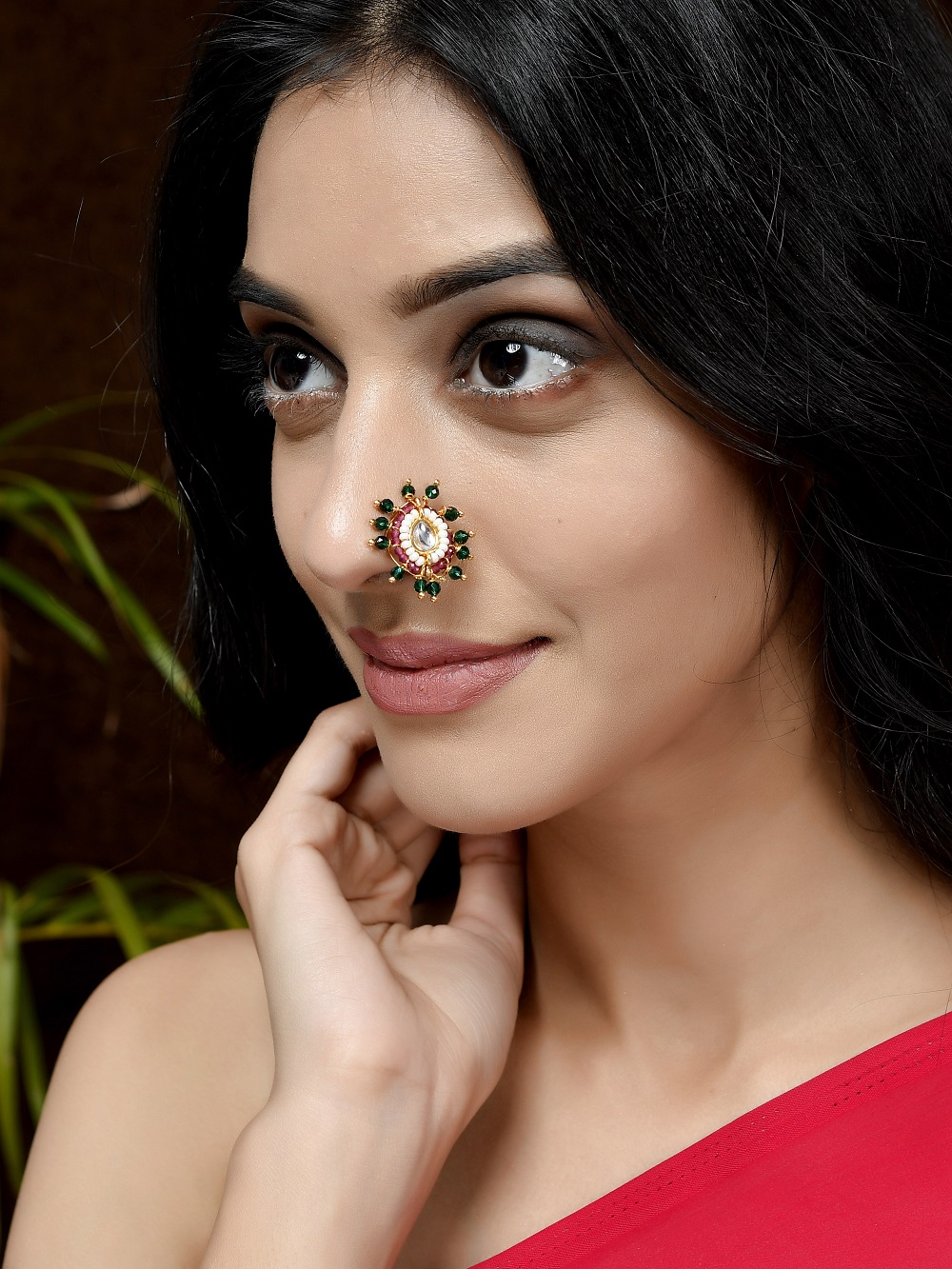 Meenakari nose deals pin