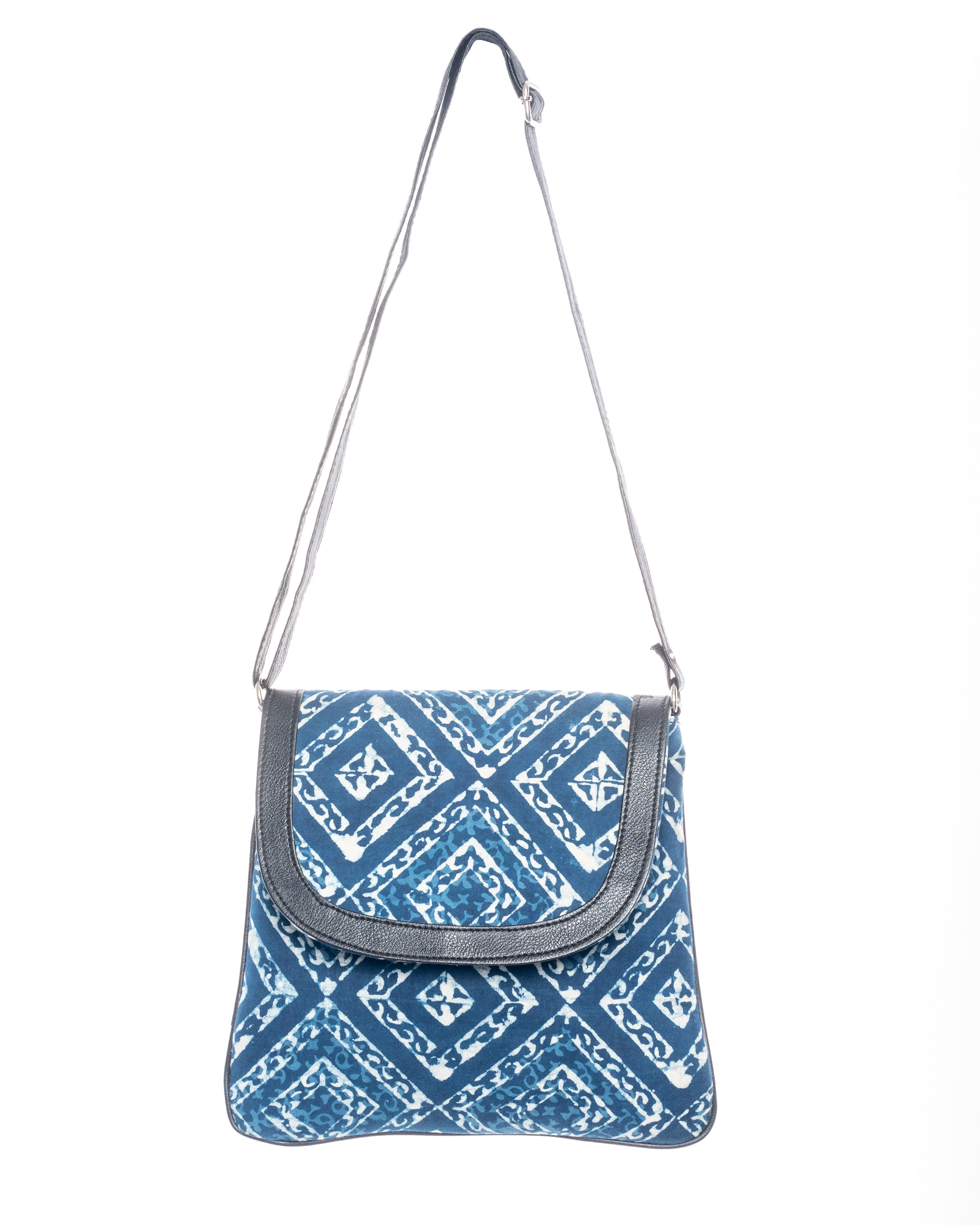 Look and Adorn Handcrafted Stylish Rectangular Indigo Blue Sling Bag ...