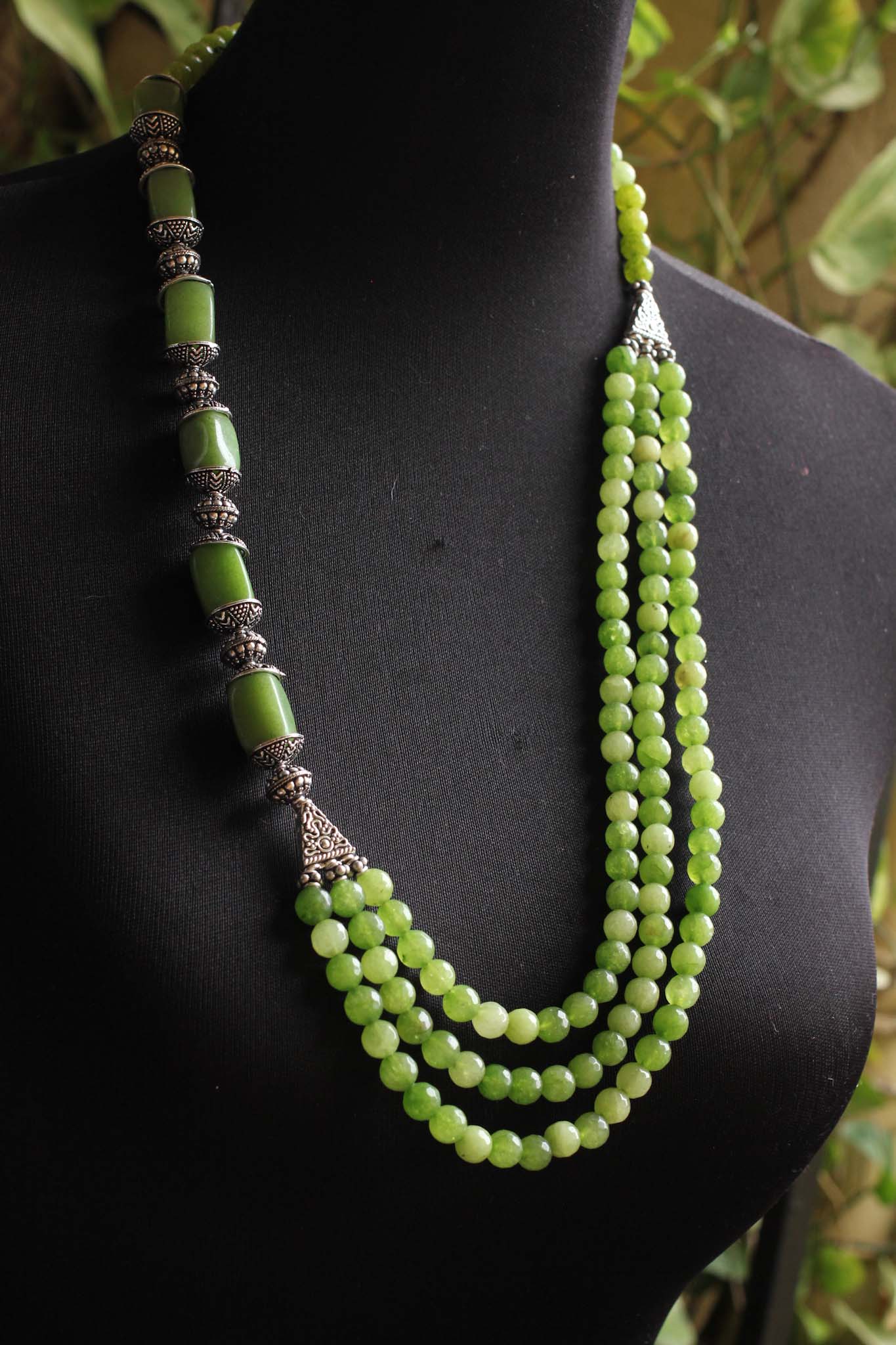 Green tribal oxidized necklace NND 3456 - Art Jewelry Women Accessories ...