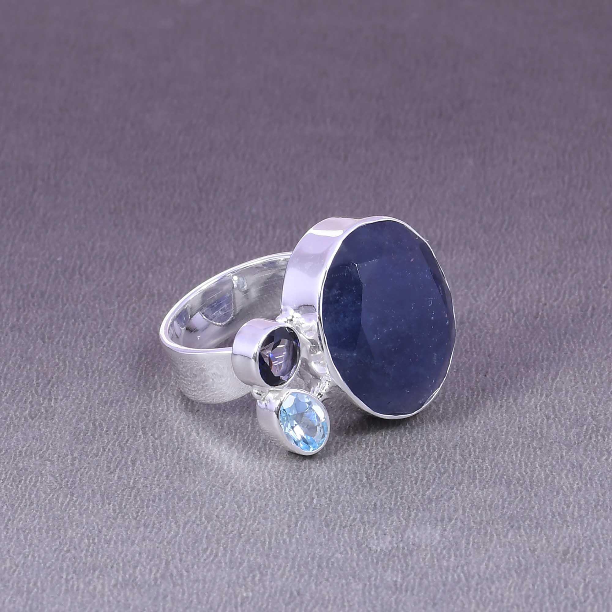 Rarities Amethyst, Iolite and Swiss Blue Topaz Gold-Plated Ring - 21893585  | HSN