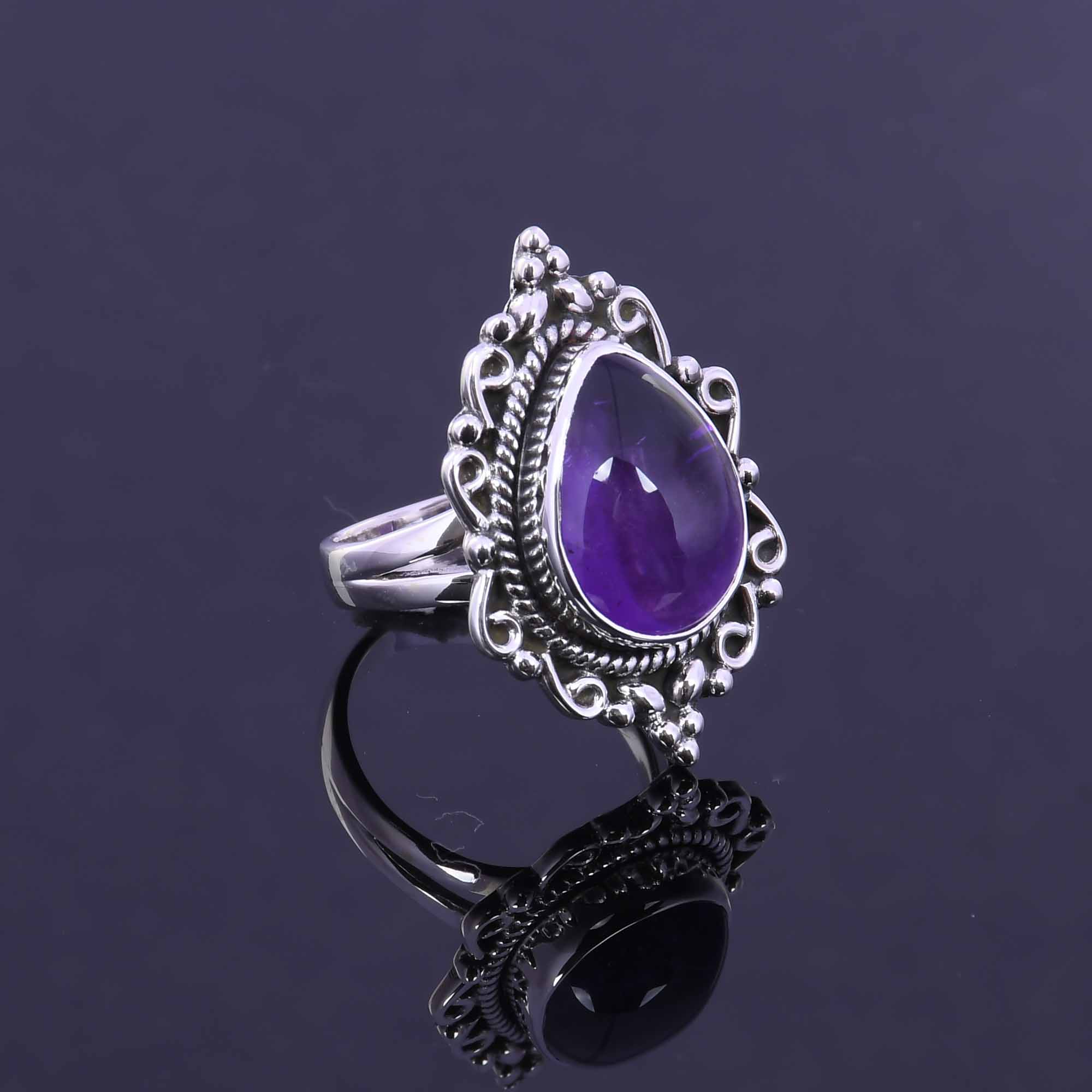 Color-changing alexandrite engagement ring, purple stone ring / Undina |  Eden Garden Jewelry™