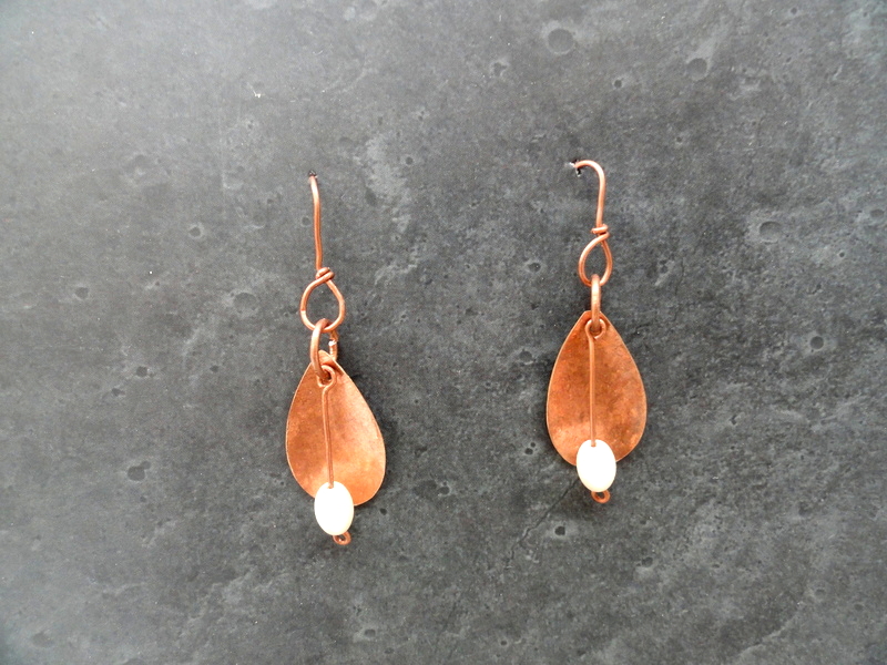 The Bell-Copper Earrings - Pearl - Art Jewelry Women Accessories ...