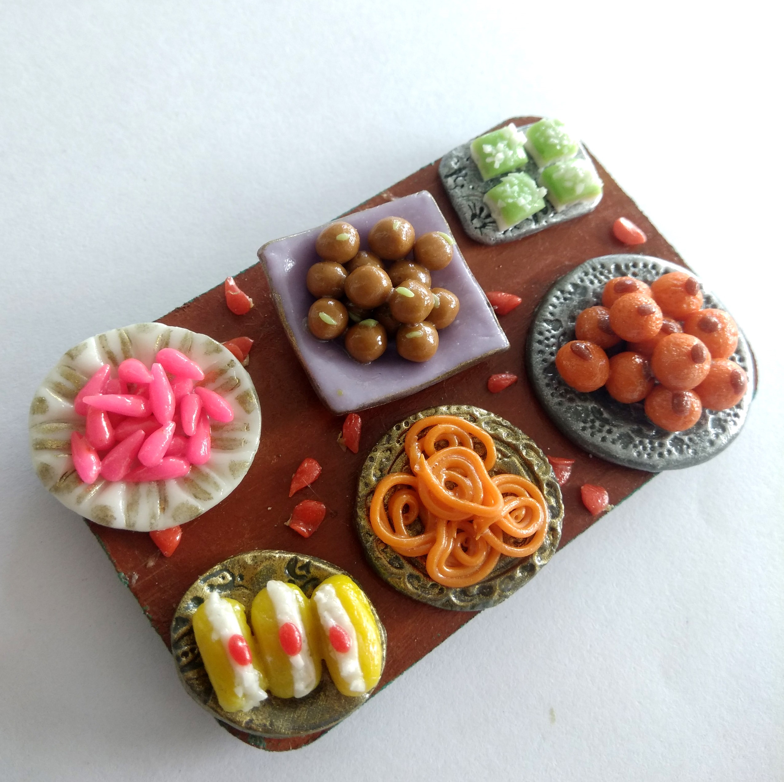  Indian  Sweets Miniature  Handmade Magnet Kitchen  Decor 