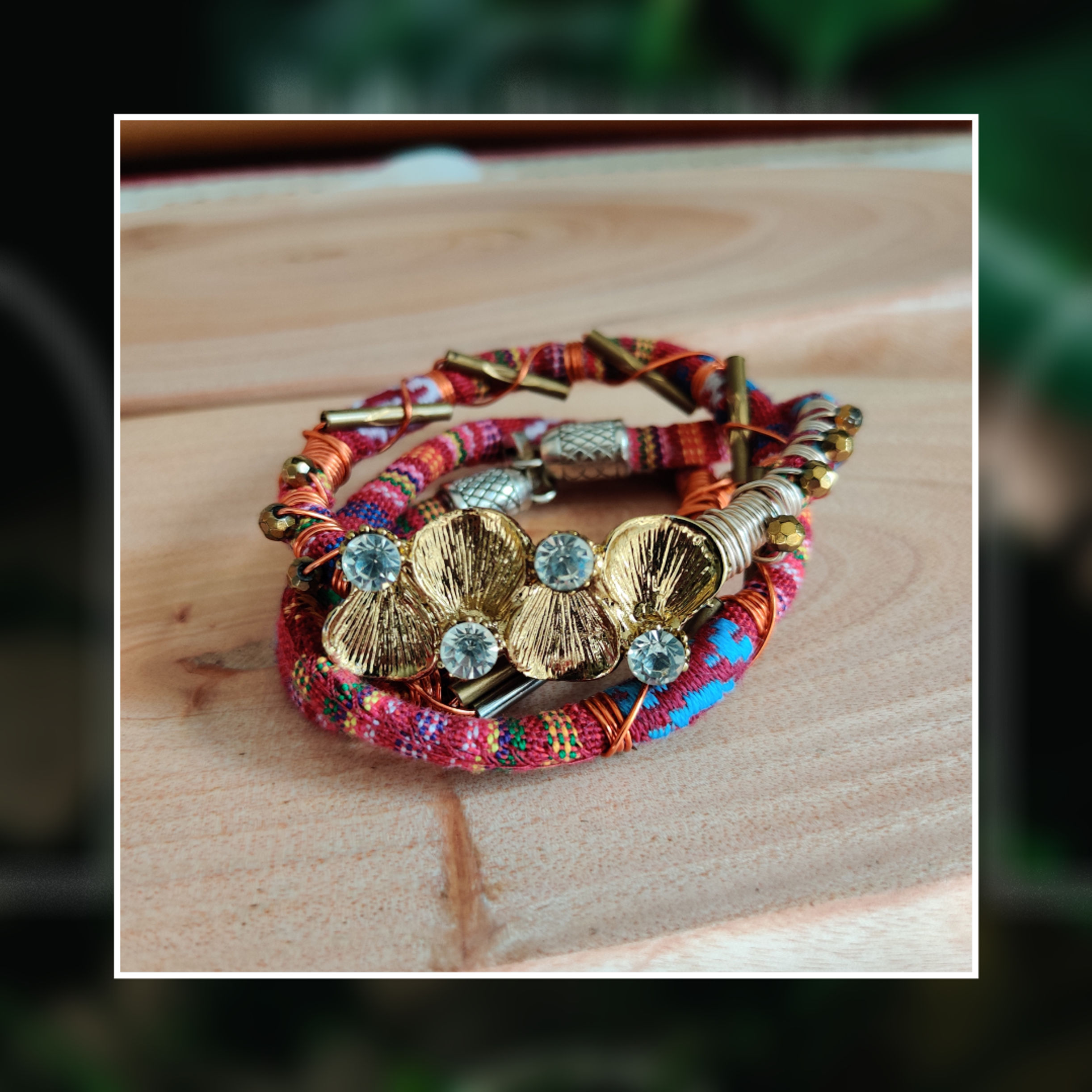 Amazon.com: Bohemia Style Cotton Weave Fabric Bracelets for Women Men  Handmade Braided Bracelet Pattern Logo Embroidery Boho Ethnic  Jewelry,NO.1,Adjustable : Clothing, Shoes & Jewelry