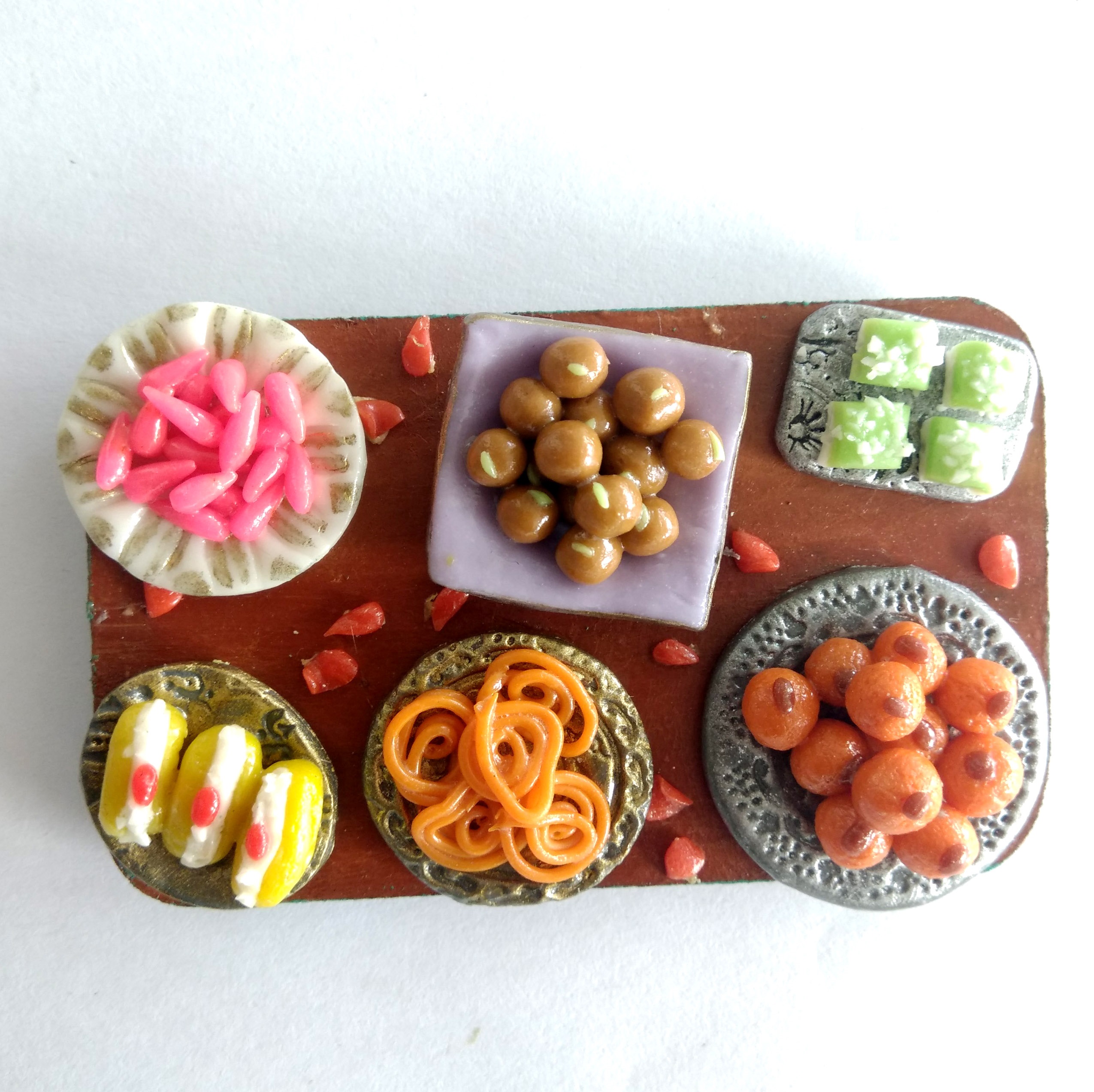  Indian  Sweets Miniature  Handmade Magnet Kitchen  Decor 