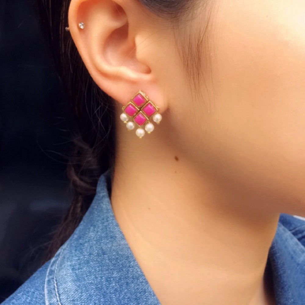 Amazon.com: Dark Pink Earrings
