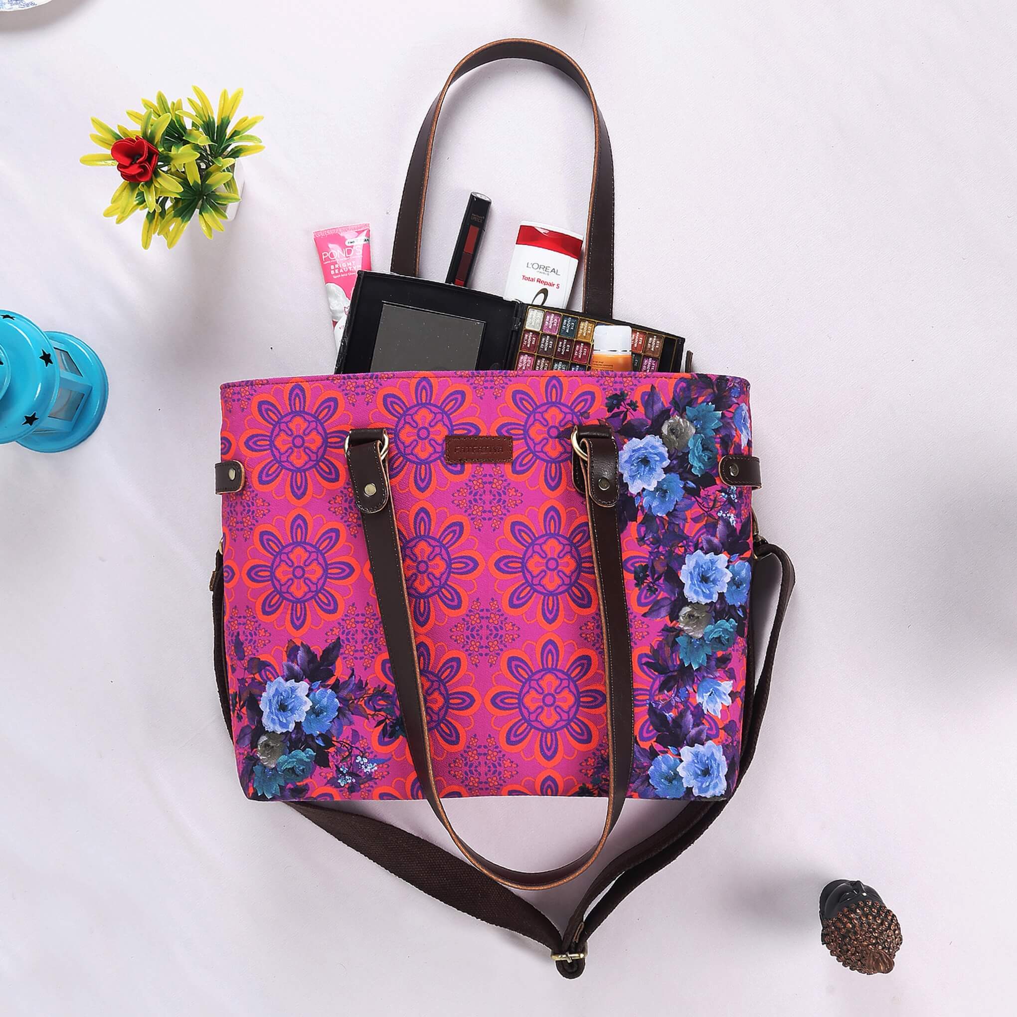 Buy Floral Design Cool Tote Bag - Fatfatiya
