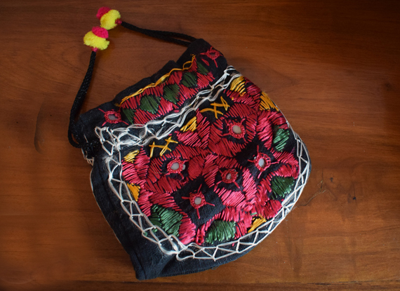 Buy Black Embroidery Eila Rabari Bag by Riti Online at Aza Fashions.