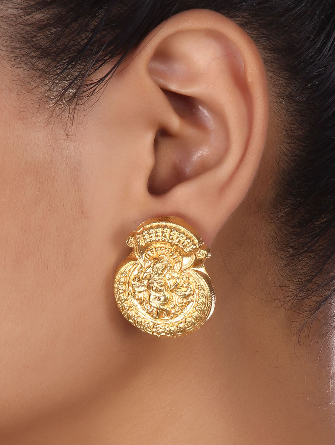 Krishna Gold Plated Stud Earring - Jewelry Women Accessories | World ...