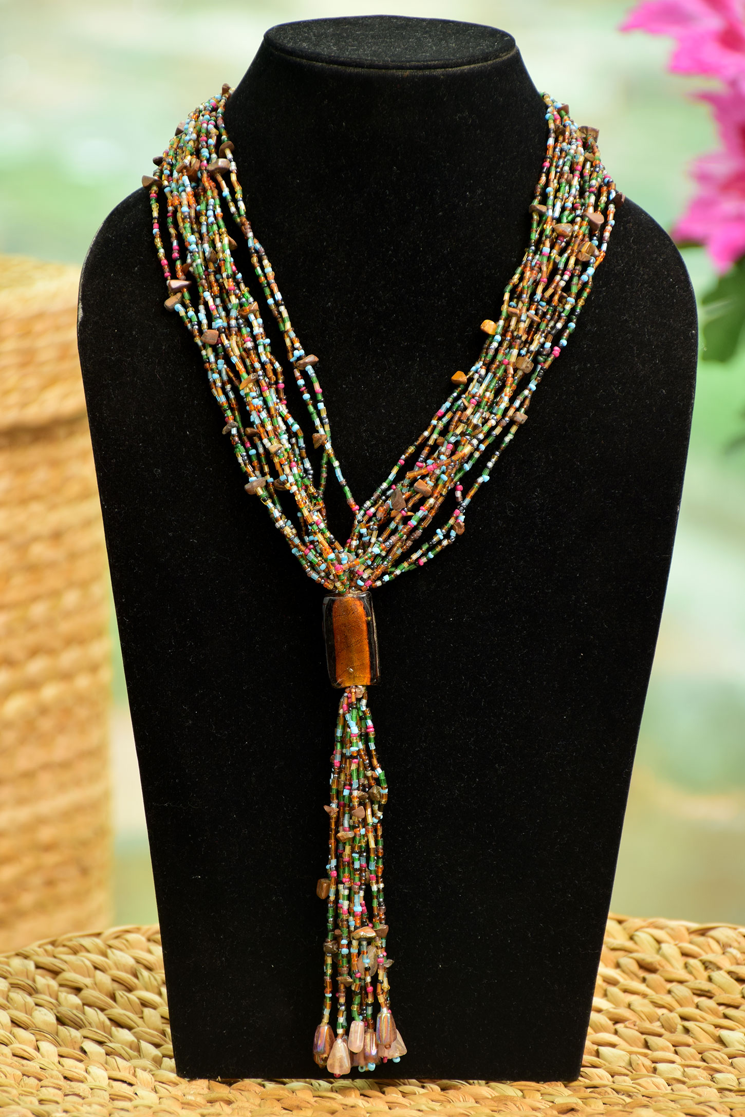 Multi Layered Beaded Necklace - Colorful Beads - Art Jewelry Women ...