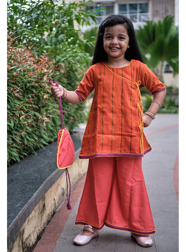 Prathaa Kids Handloom Angrakha and Palazzo Festive Set - Dresses and ...