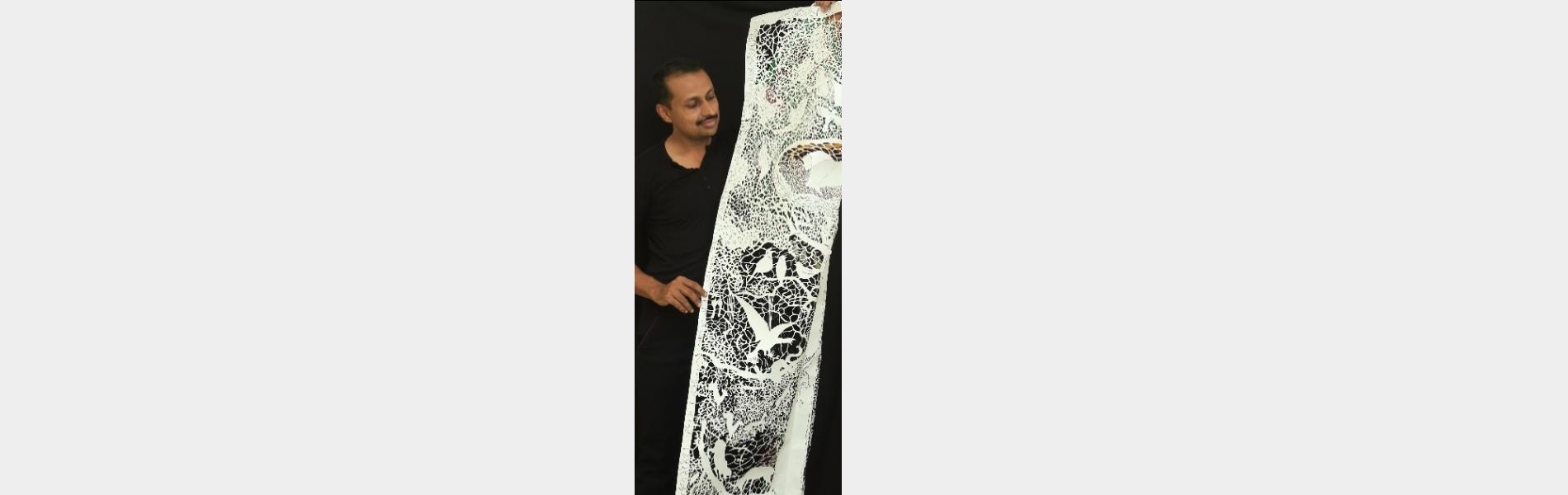 Dr Vijay Jadhav's paper carving art